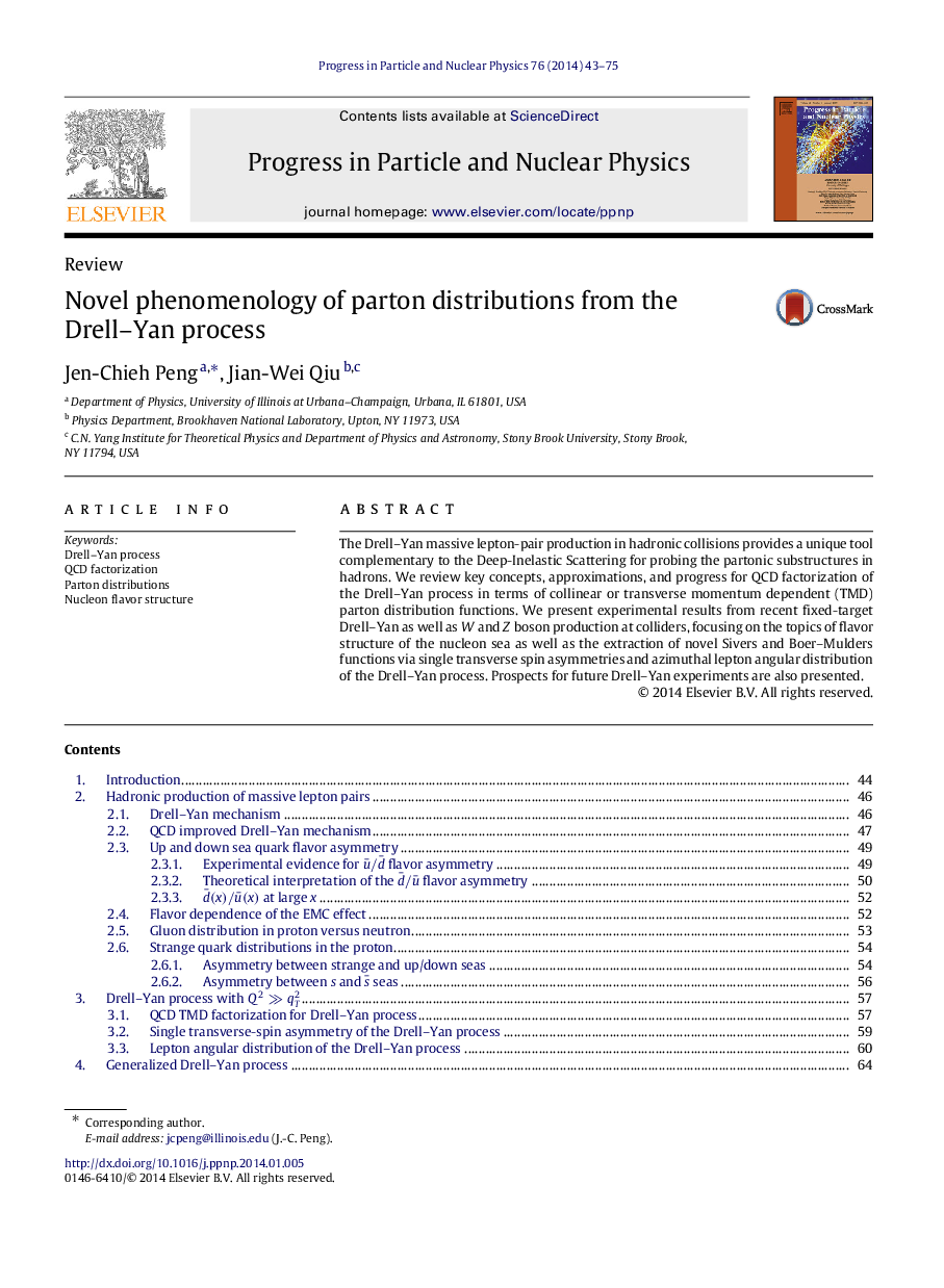 Novel phenomenology of parton distributions from the Drell–Yan process