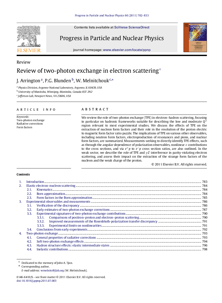 Review of two-photon exchange in electron scattering 