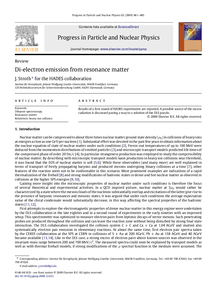 Di-electron emission from resonance matter