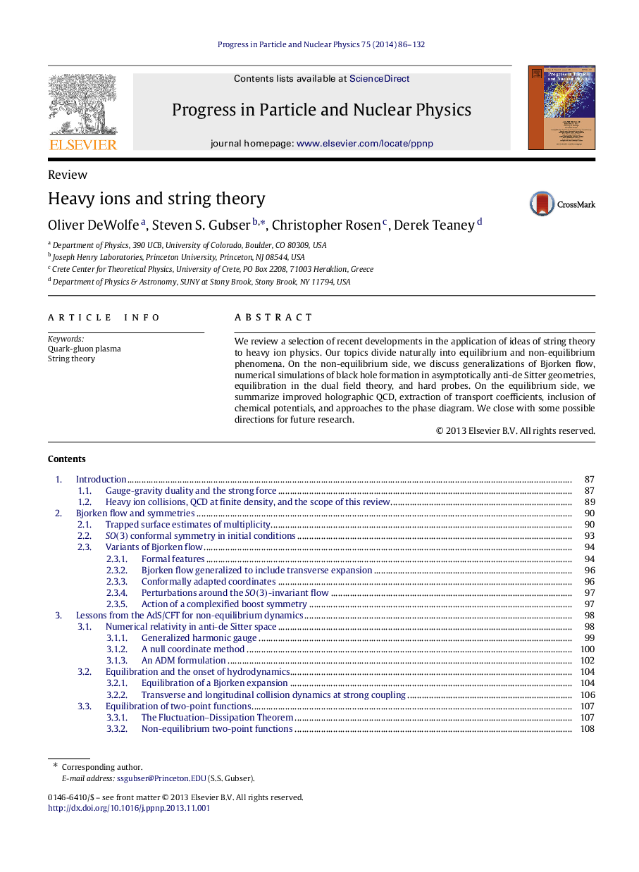 Heavy ions and string theory