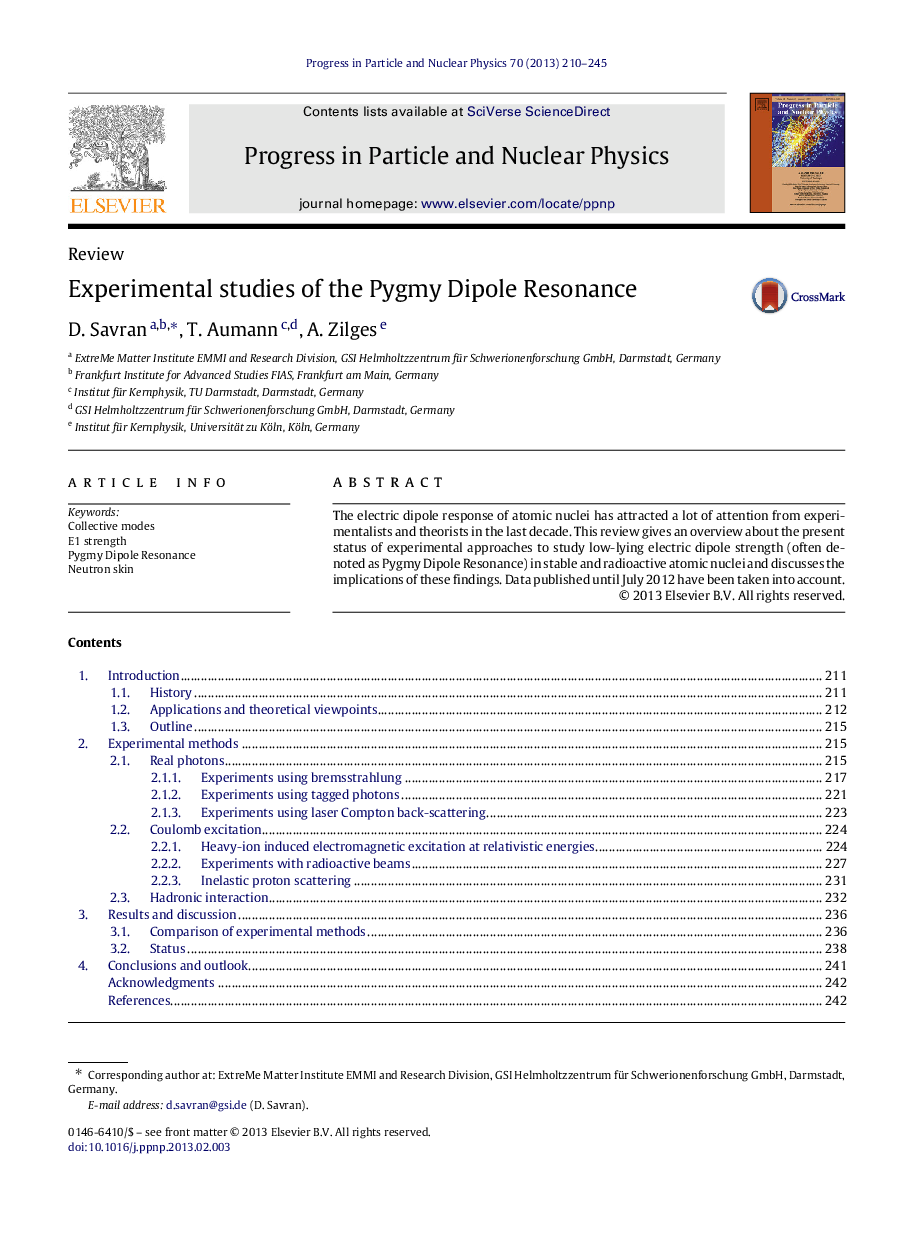 Experimental studies of the Pygmy Dipole Resonance