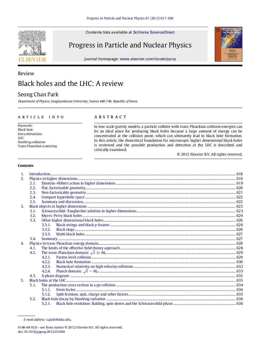 Black holes and the LHC: A review