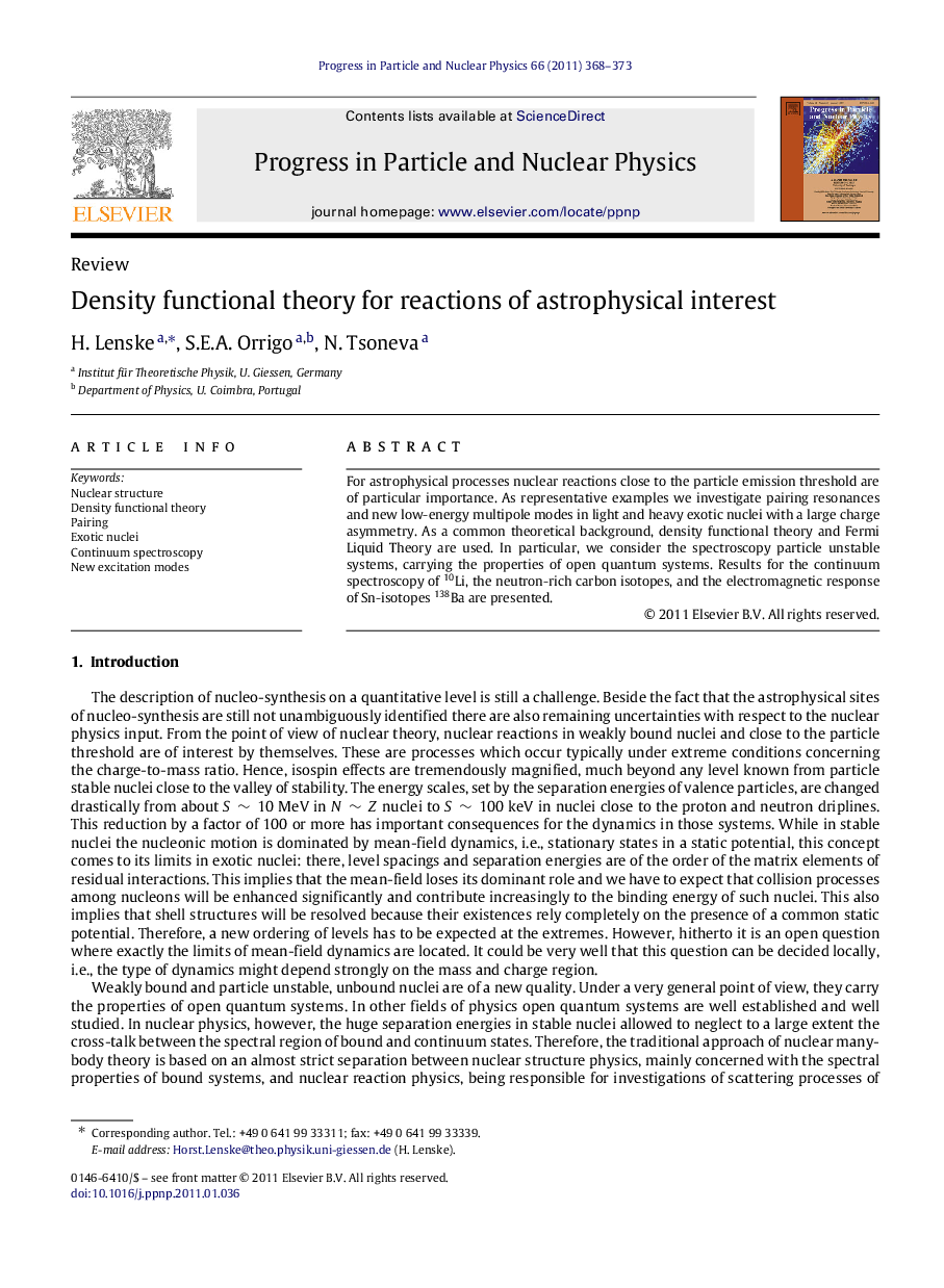 Density functional theory for reactions of astrophysical interest