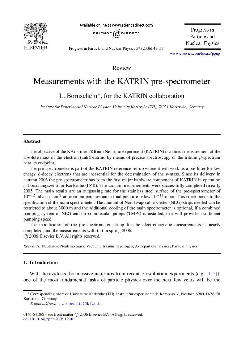 Measurements with the KATRIN pre-spectrometer