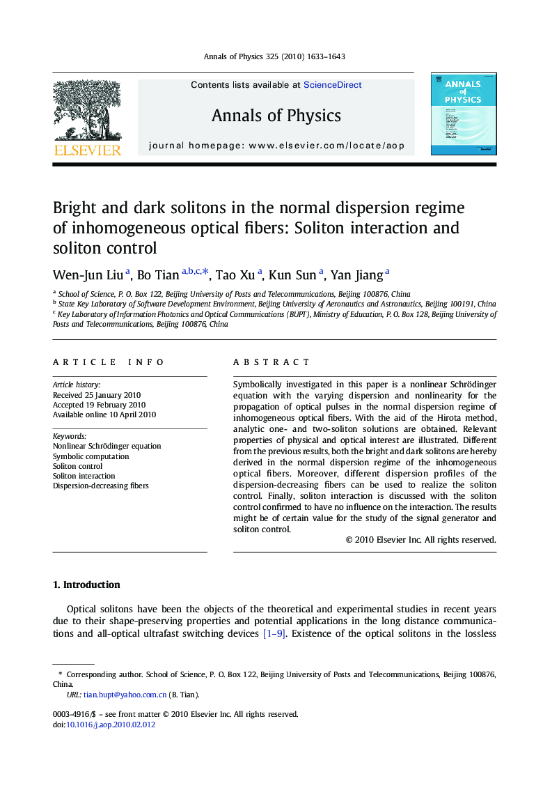 Bright and dark solitons in the normal dispersion regime of inhomogeneous optical fibers: Soliton interaction and soliton control