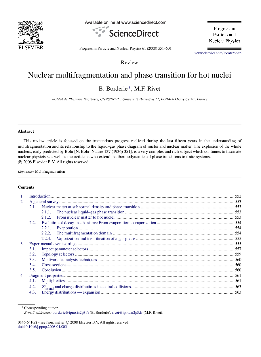 Nuclear multifragmentation and phase transition for hot nuclei