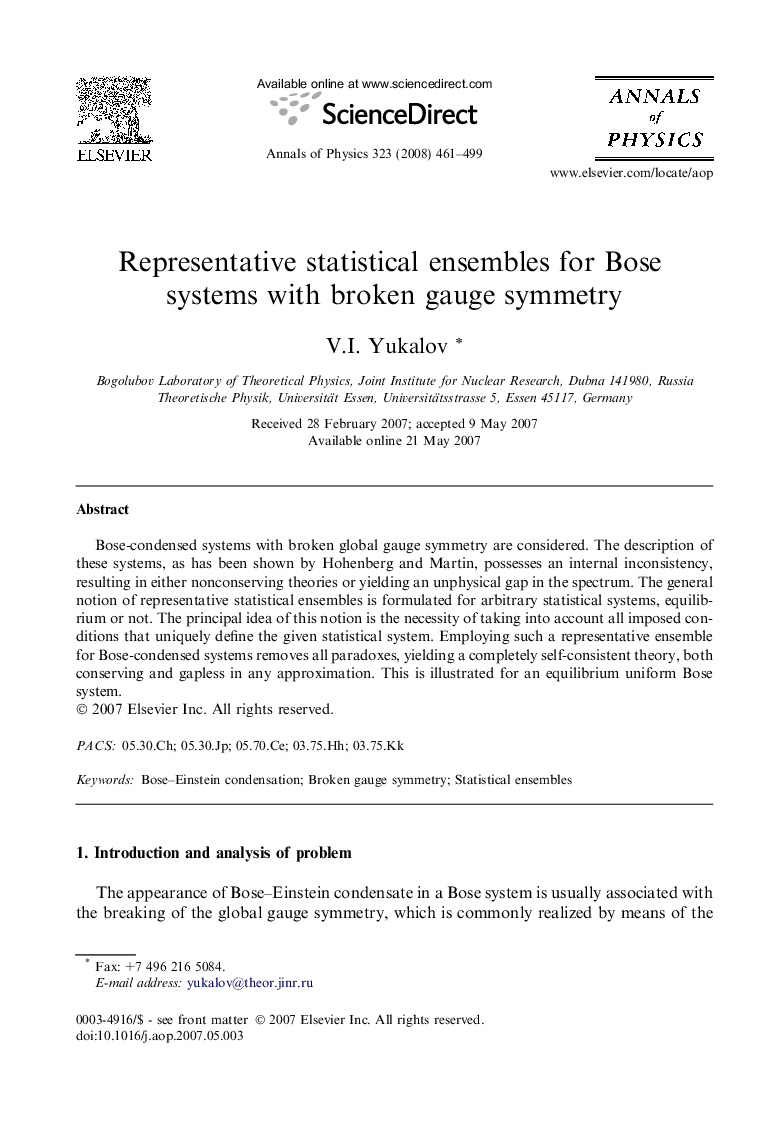 Representative statistical ensembles for Bose systems with broken gauge symmetry