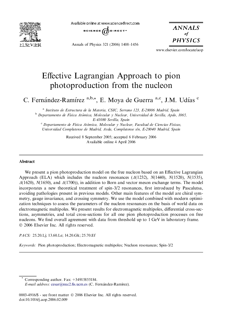 Effective Lagrangian Approach to pion photoproduction from the nucleon