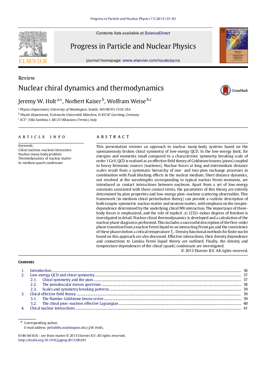 Nuclear chiral dynamics and thermodynamics