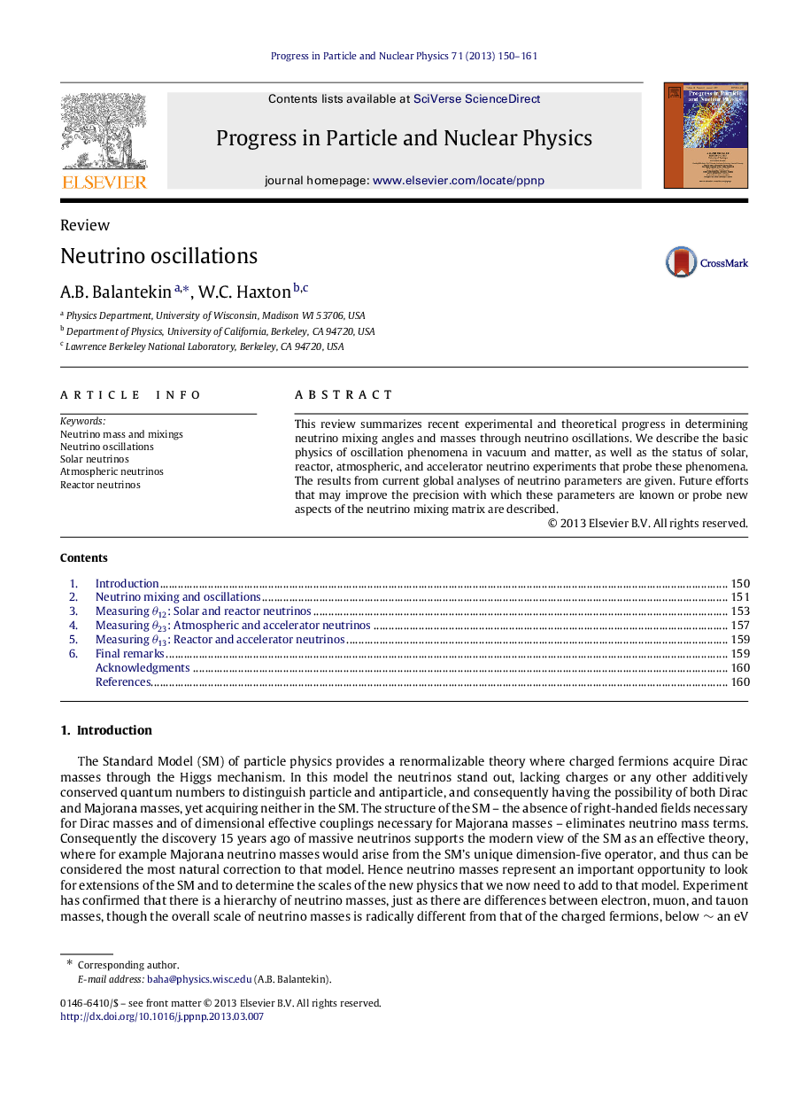 Neutrino oscillations