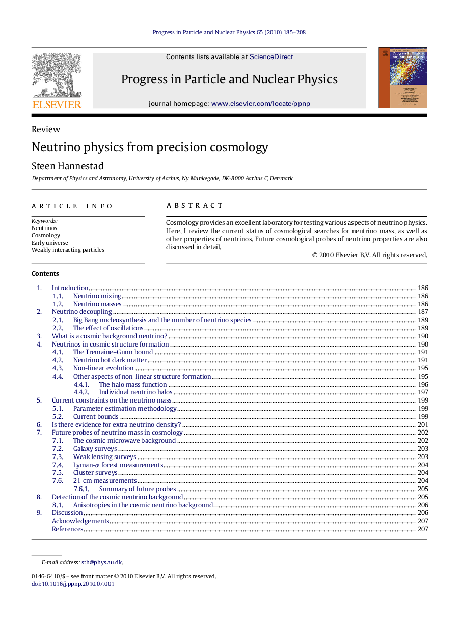 Neutrino physics from precision cosmology