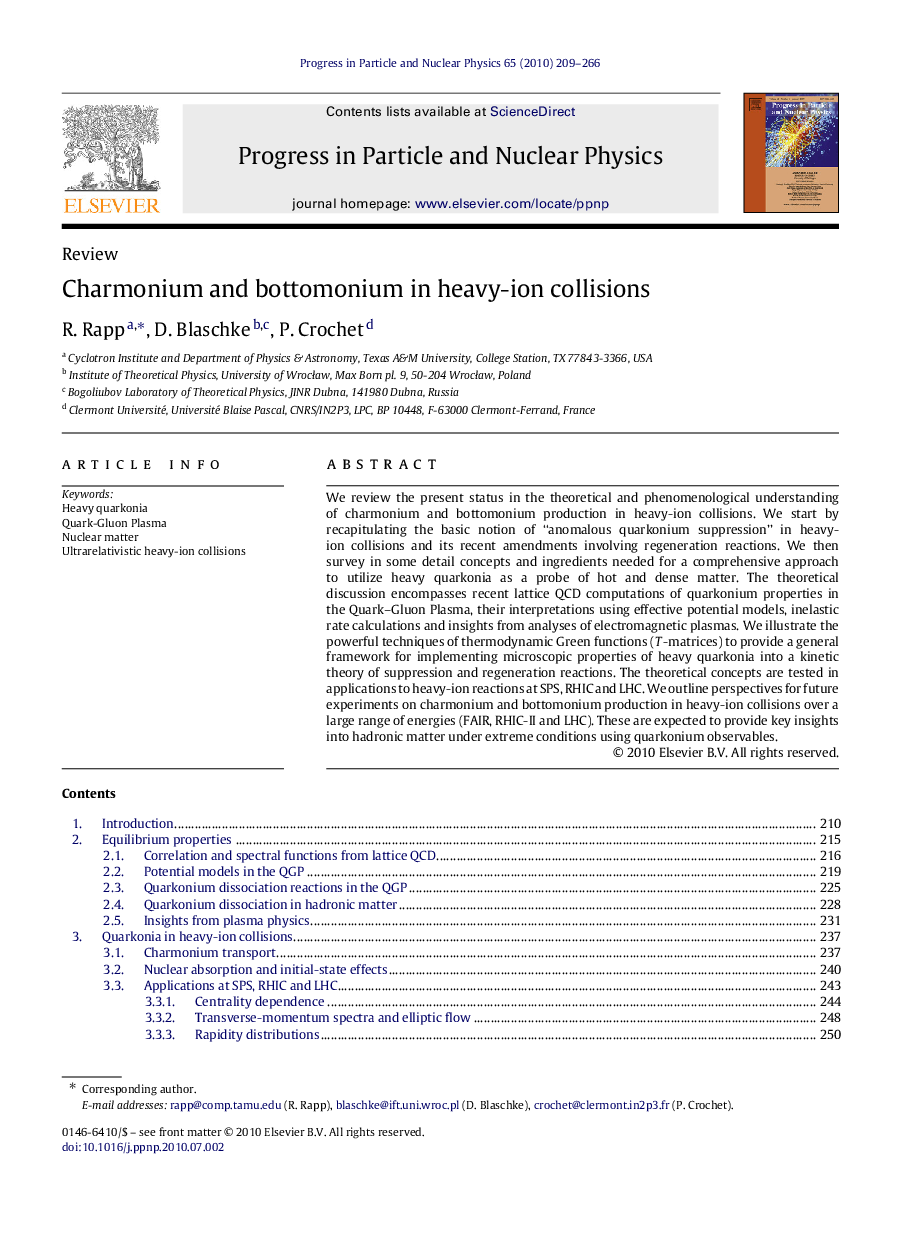 Charmonium and bottomonium in heavy-ion collisions