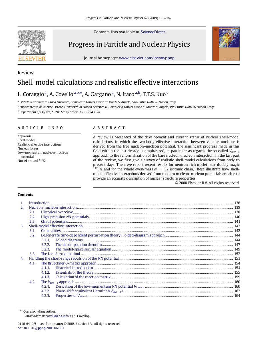 Shell-model calculations and realistic effective interactions