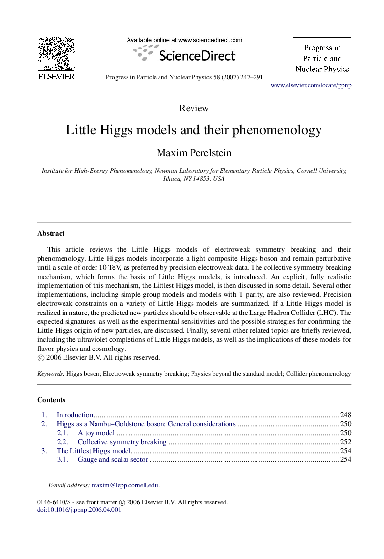 Little Higgs models and their phenomenology