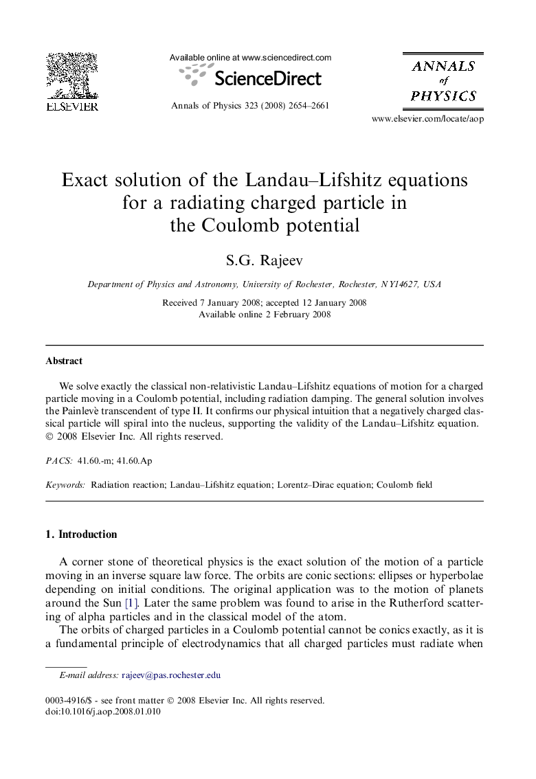 Exact solution of the Landau-Lifshitz equations for a radiating charged particle in the Coulomb potential