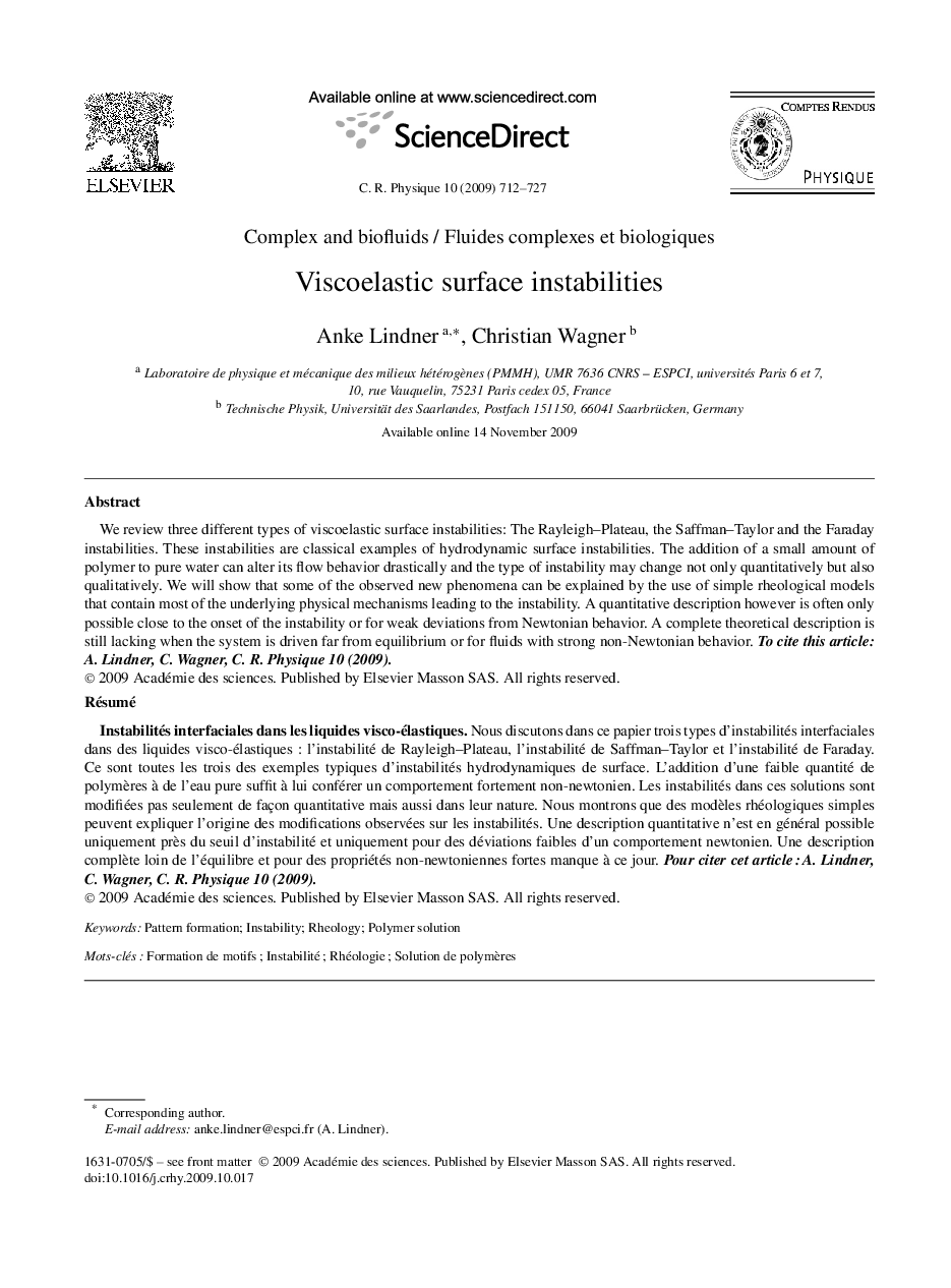 Viscoelastic surface instabilities