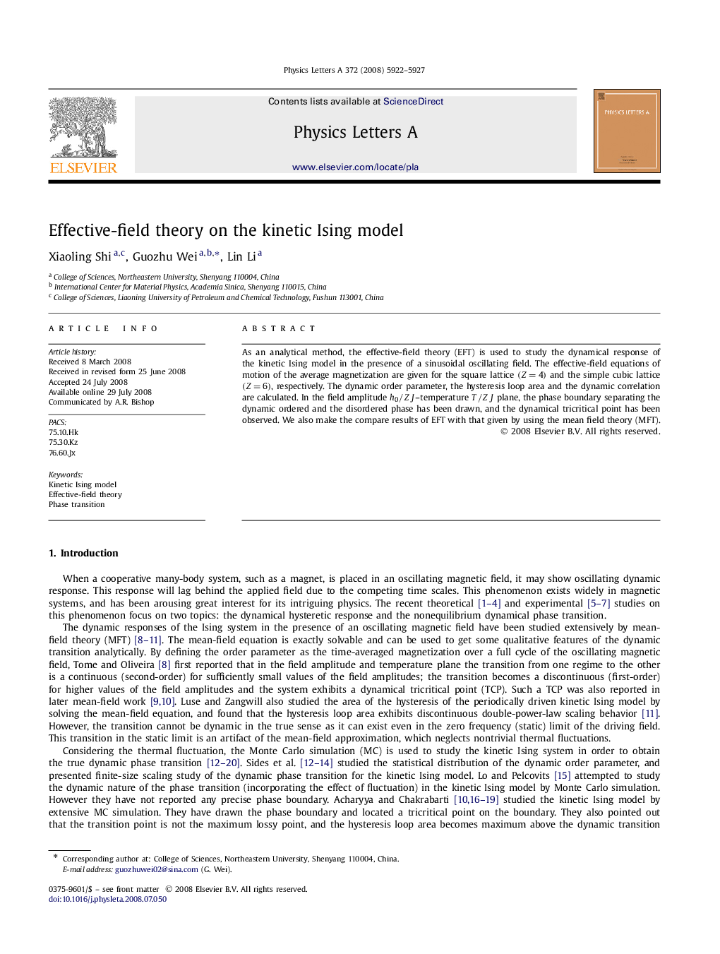 Effective-field theory on the kinetic Ising model