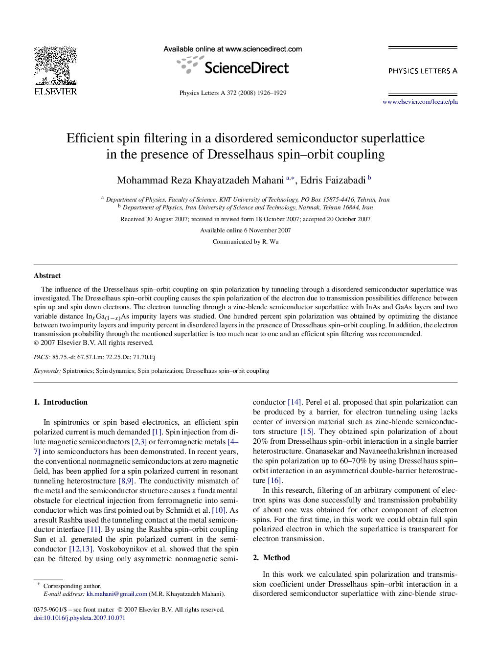 Efficient spin filtering in a disordered semiconductor superlattice in the presence of Dresselhaus spin-orbit coupling