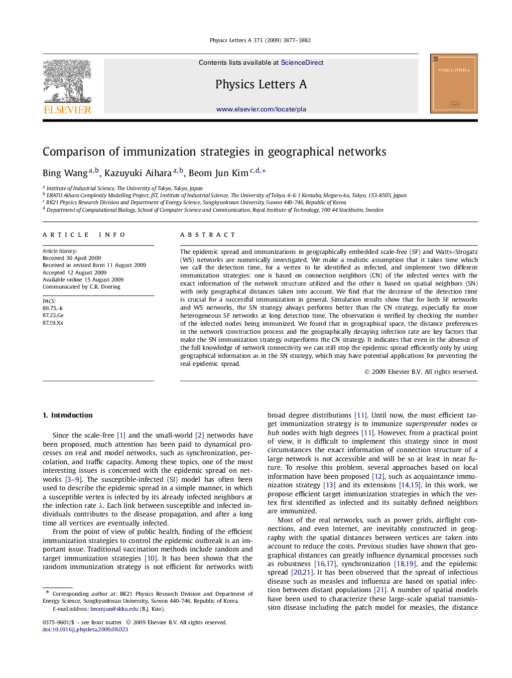 Comparison of immunization strategies in geographical networks