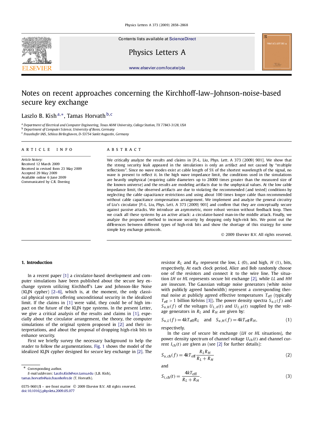 Notes on recent approaches concerning the Kirchhoff-law-Johnson-noise-based secure key exchange