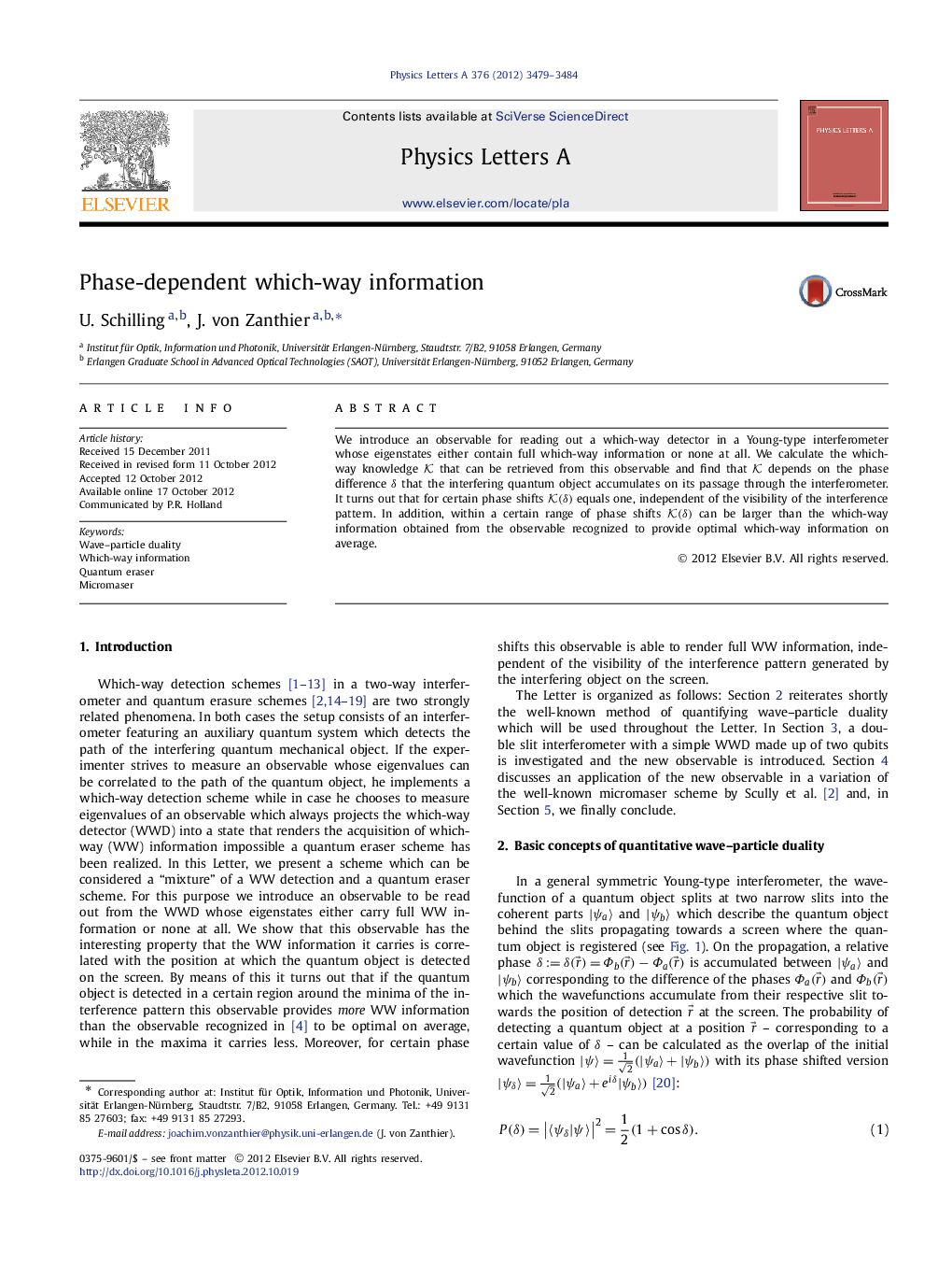 Phase-dependent which-way information