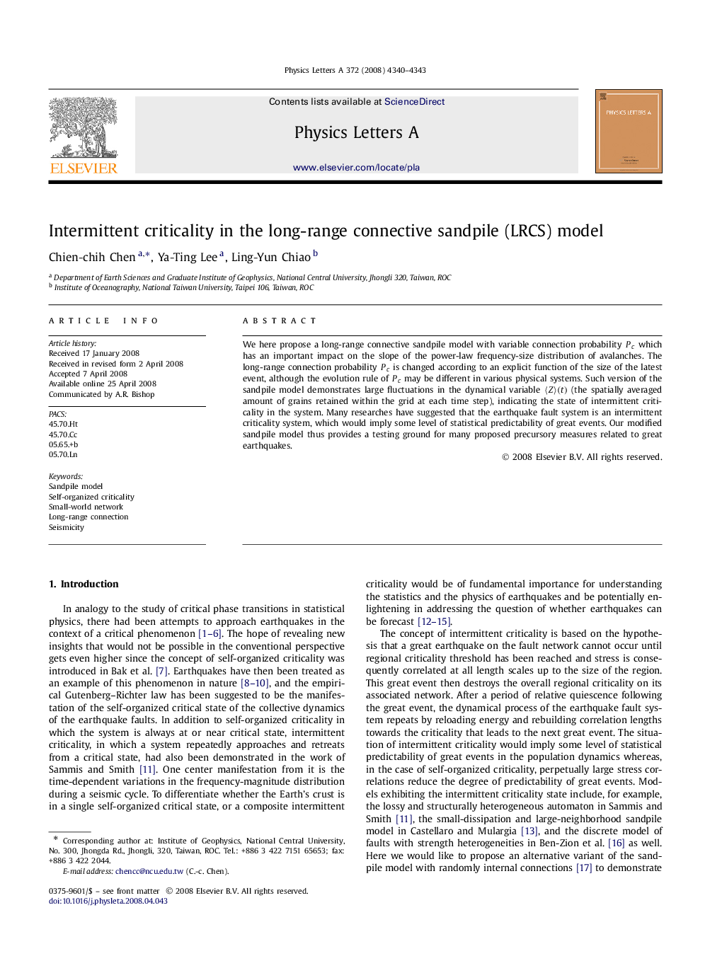 Intermittent criticality in the long-range connective sandpile (LRCS) model