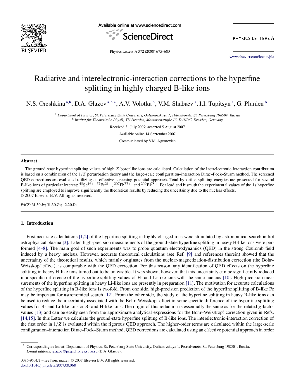 Radiative and interelectronic-interaction corrections to the hyperfine splitting in highly charged B-like ions