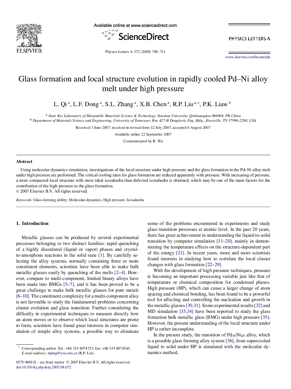 Glass formation and local structure evolution in rapidly cooled PdNi alloy melt under high pressure