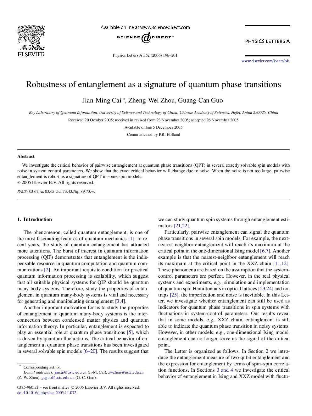 Robustness of entanglement as a signature of quantum phase transitions