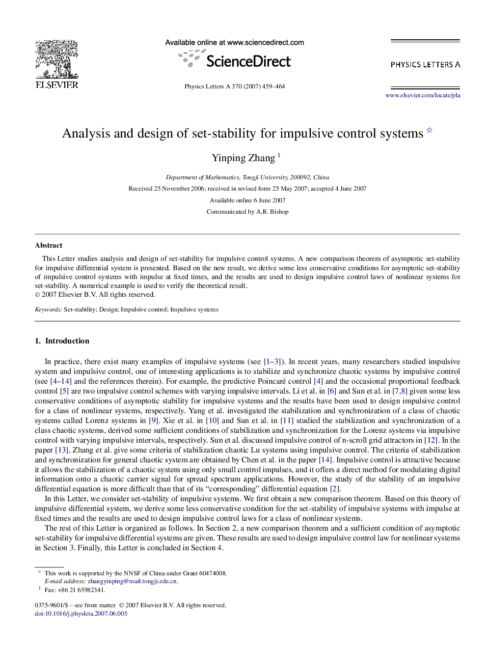 Analysis and design of set-stability for impulsive control systems 