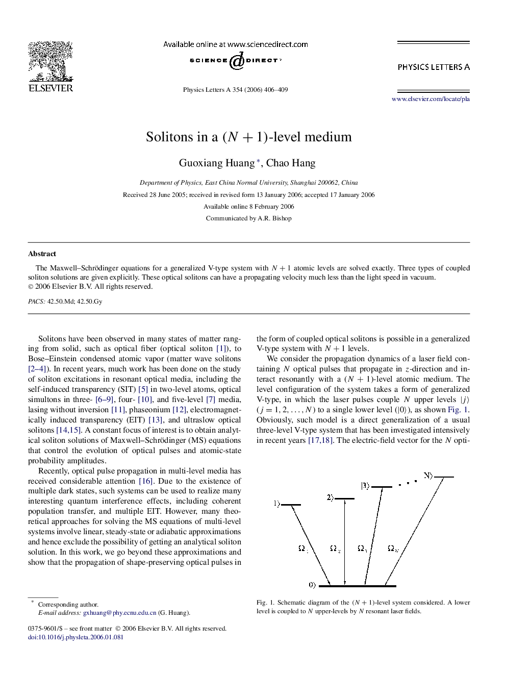 Solitons in a (N+1)(N+1)-level medium