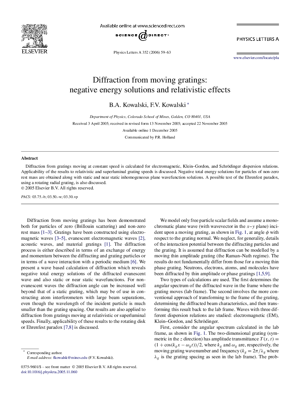 Diffraction from moving gratings: negative energy solutions and relativistic effects