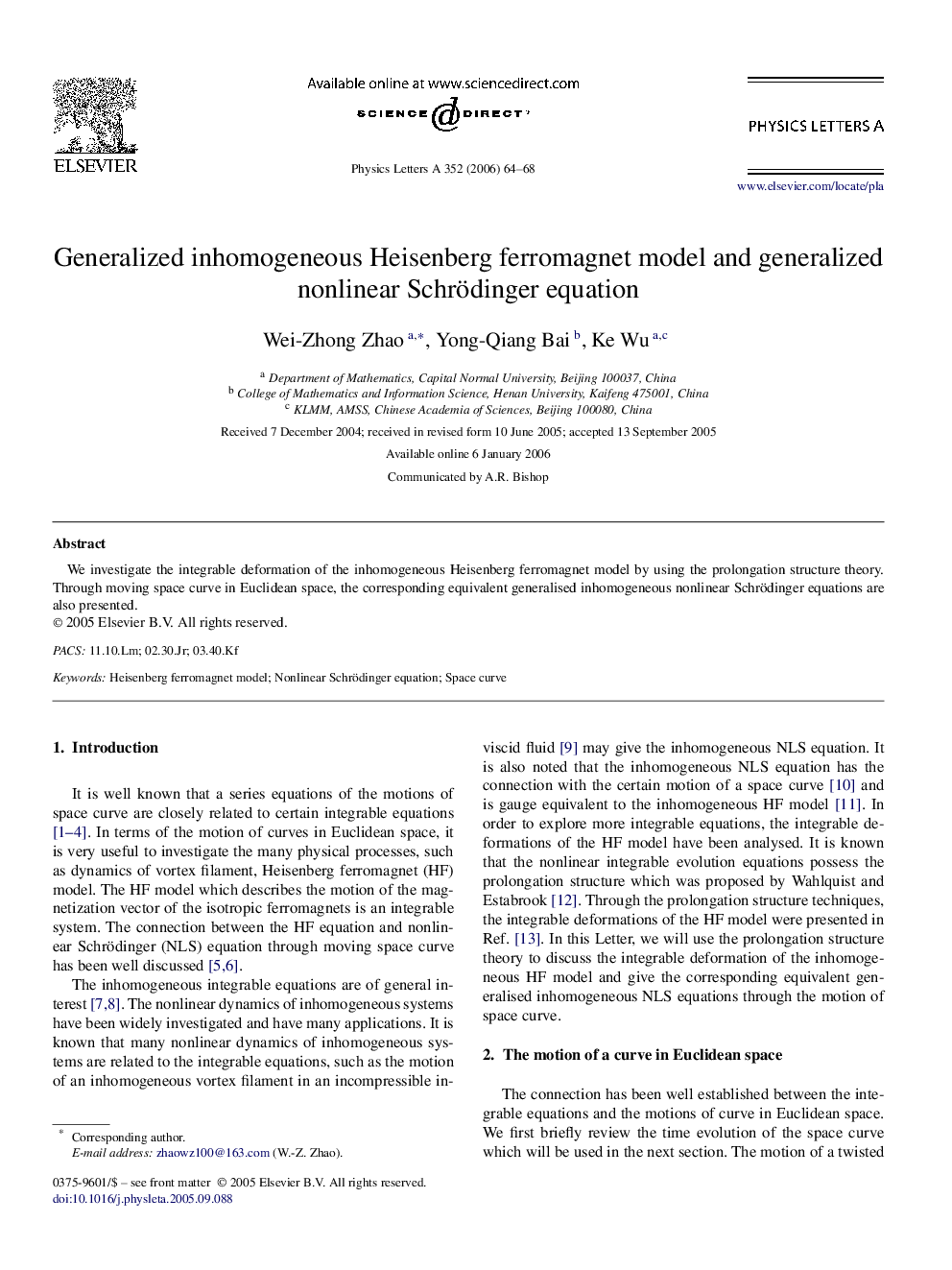 Generalized inhomogeneous Heisenberg ferromagnet model and generalized nonlinear Schrödinger equation
