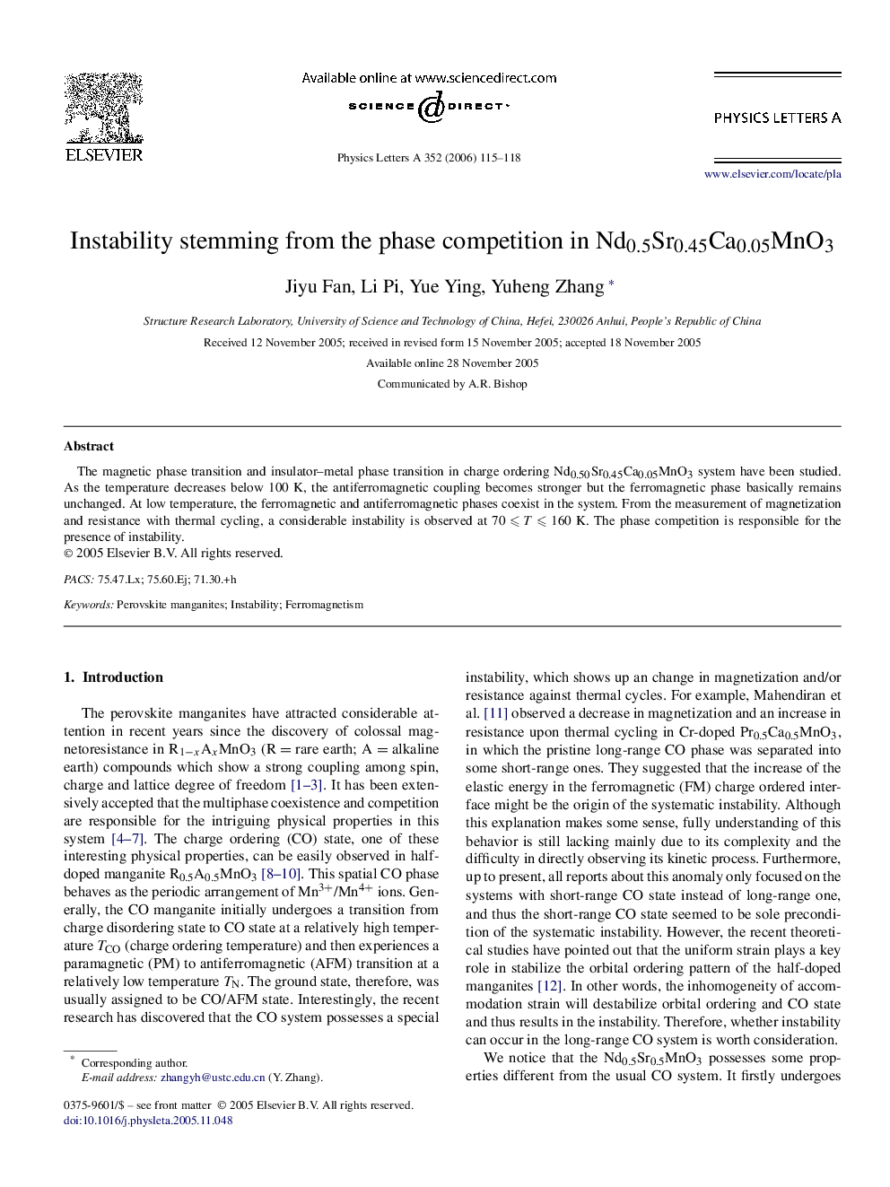 Instability stemming from the phase competition in Nd0.5Sr0.45Ca0.05MnO3