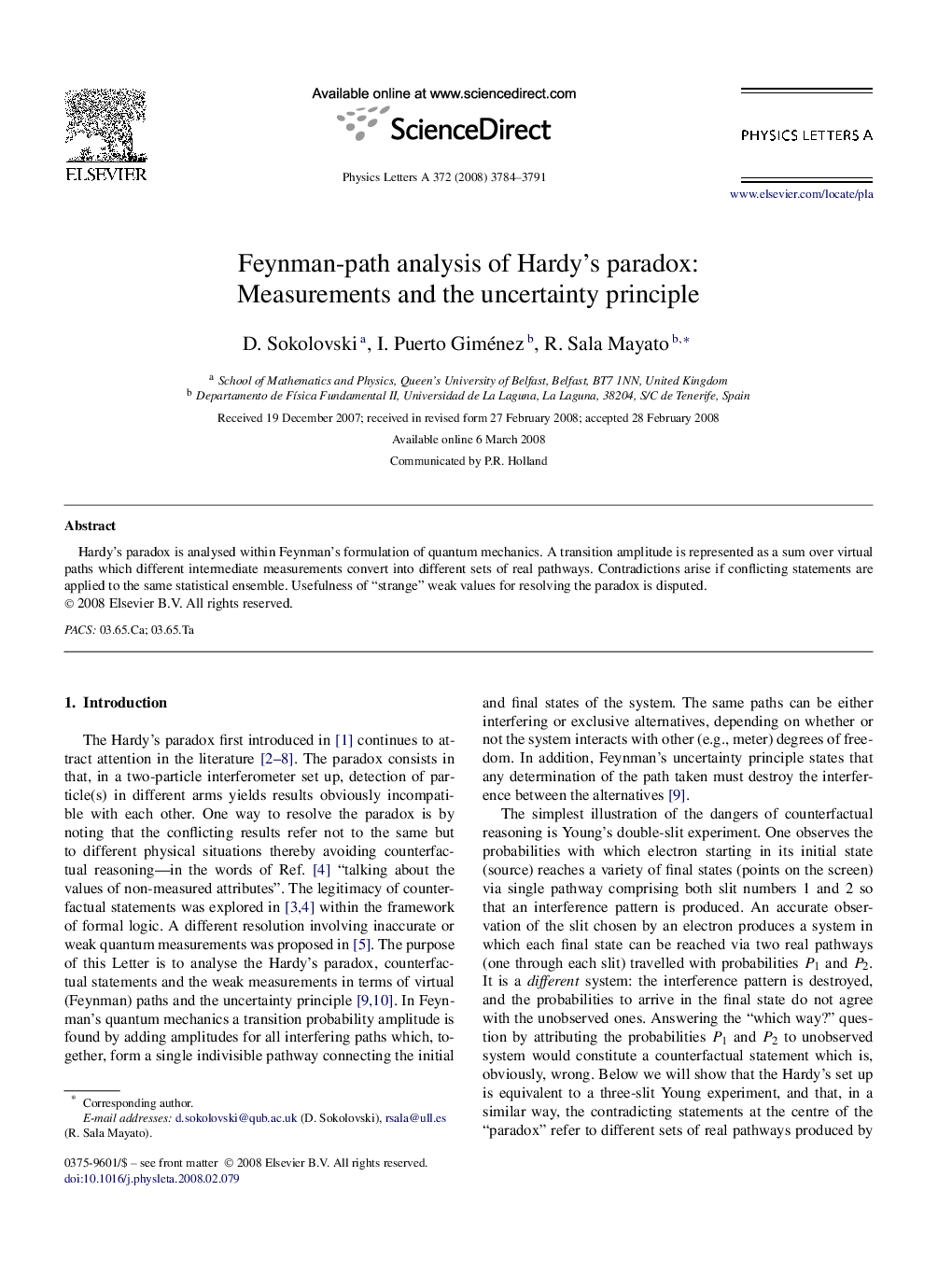 Feynman-path analysis of Hardy's paradox: Measurements and the uncertainty principle