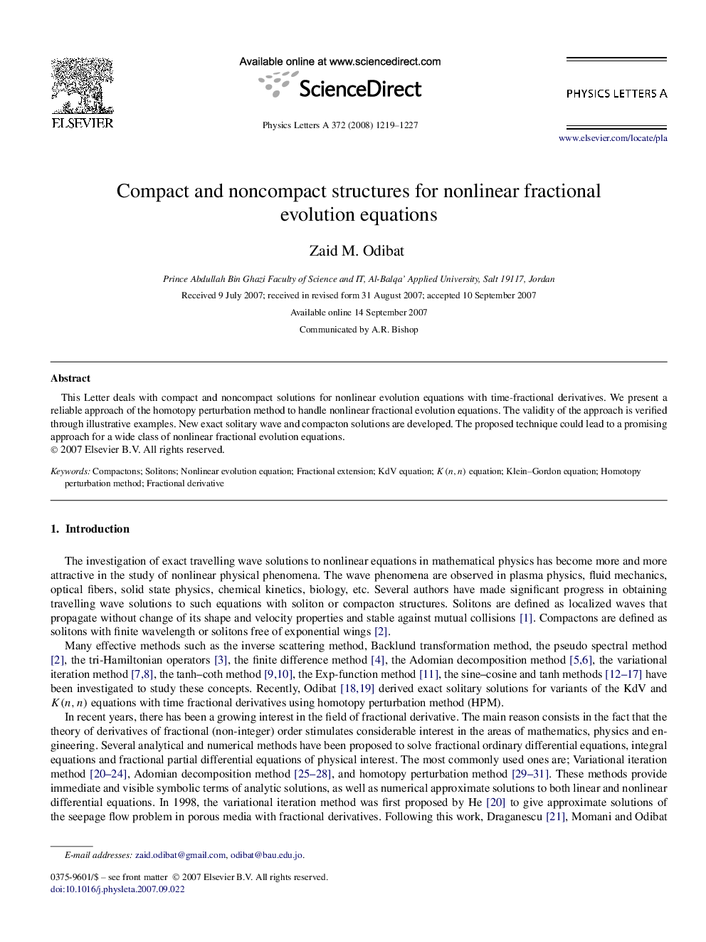 Compact and noncompact structures for nonlinear fractional evolution equations