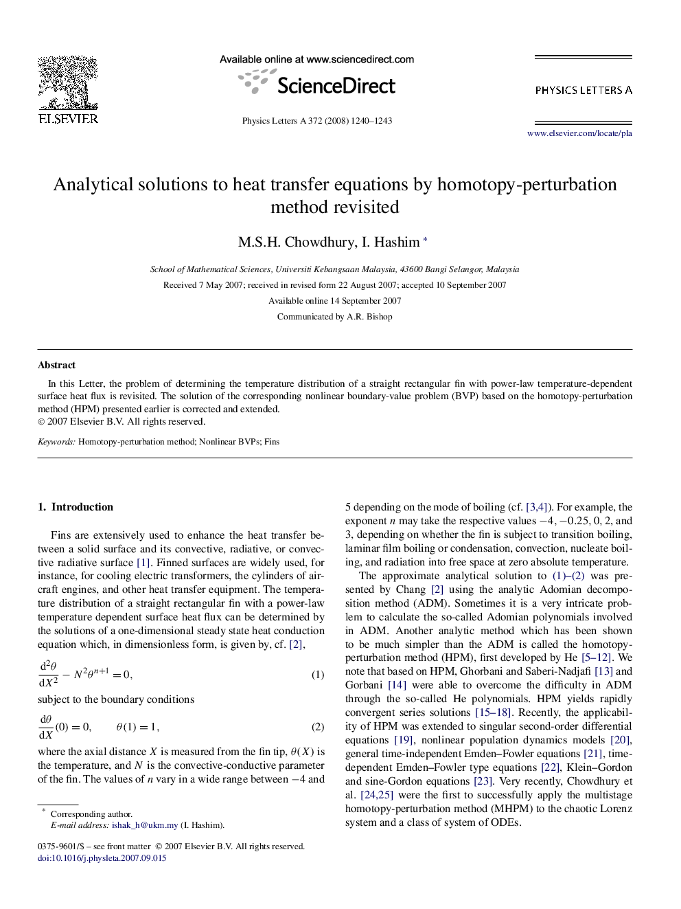 Analytical solutions to heat transfer equations by homotopy-perturbation method revisited