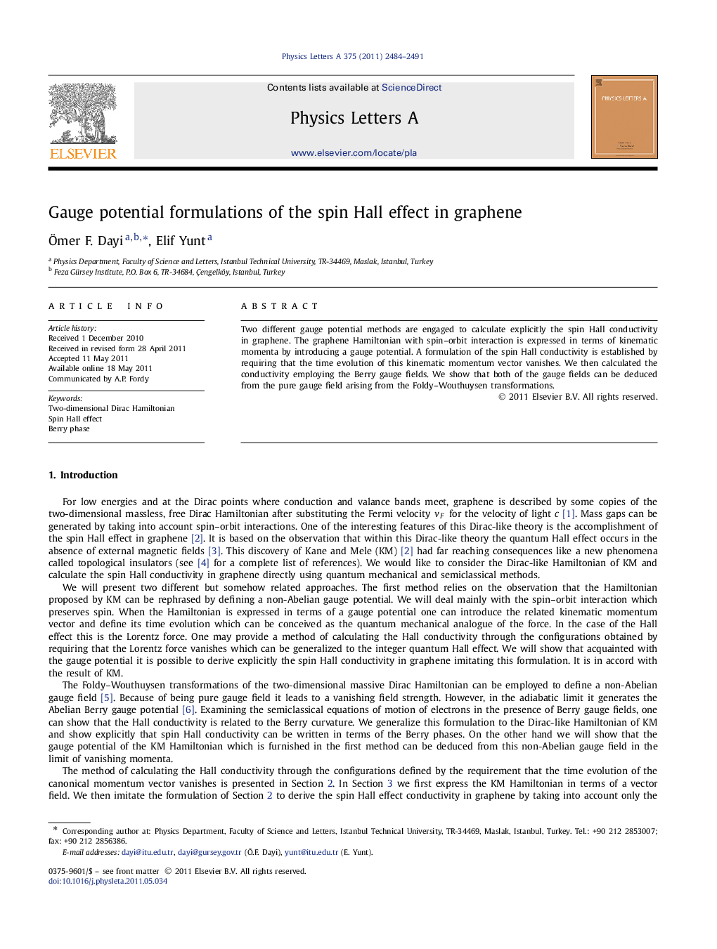 Gauge potential formulations of the spin Hall effect in graphene