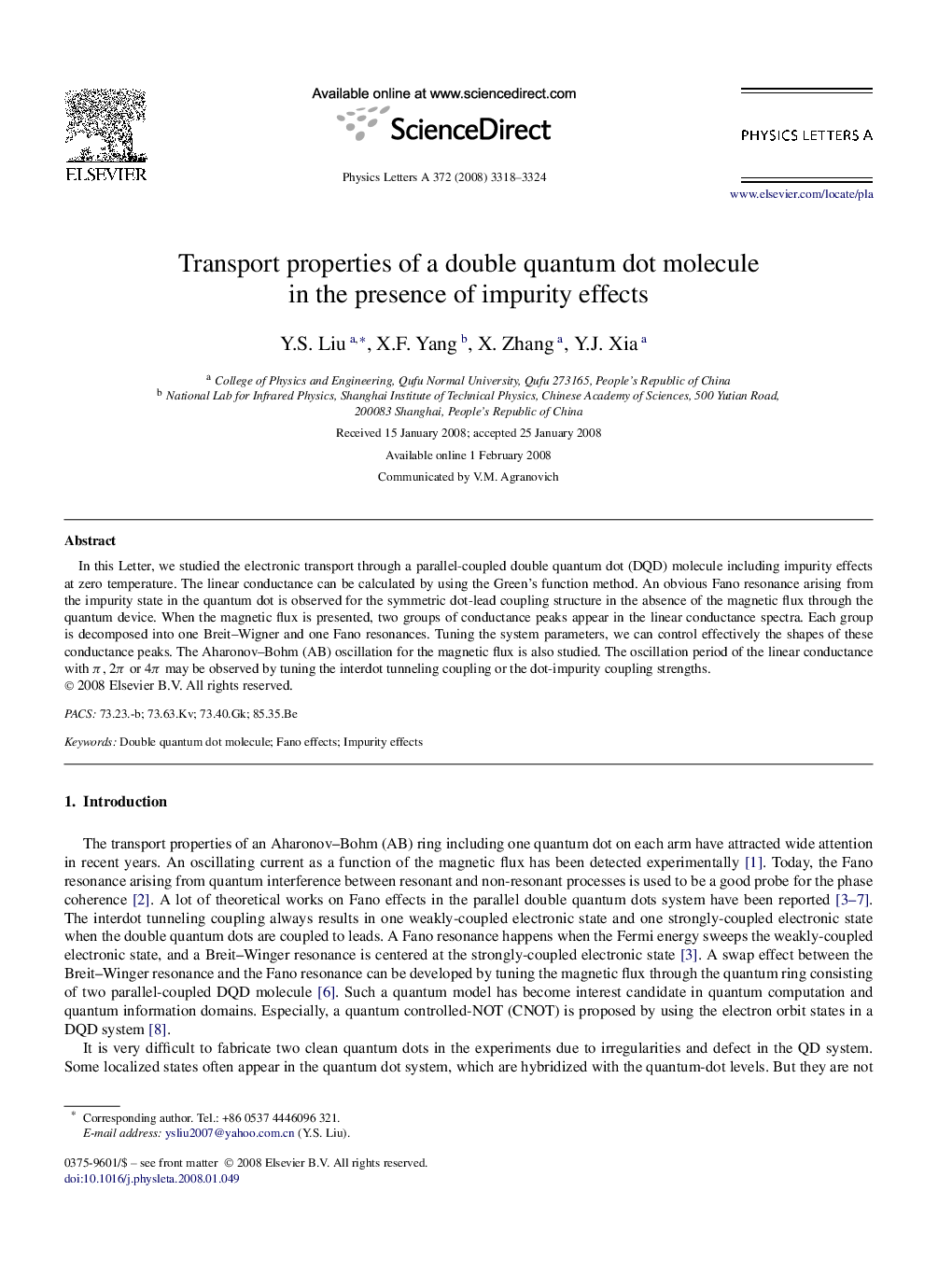 Transport properties of a double quantum dot molecule in the presence of impurity effects