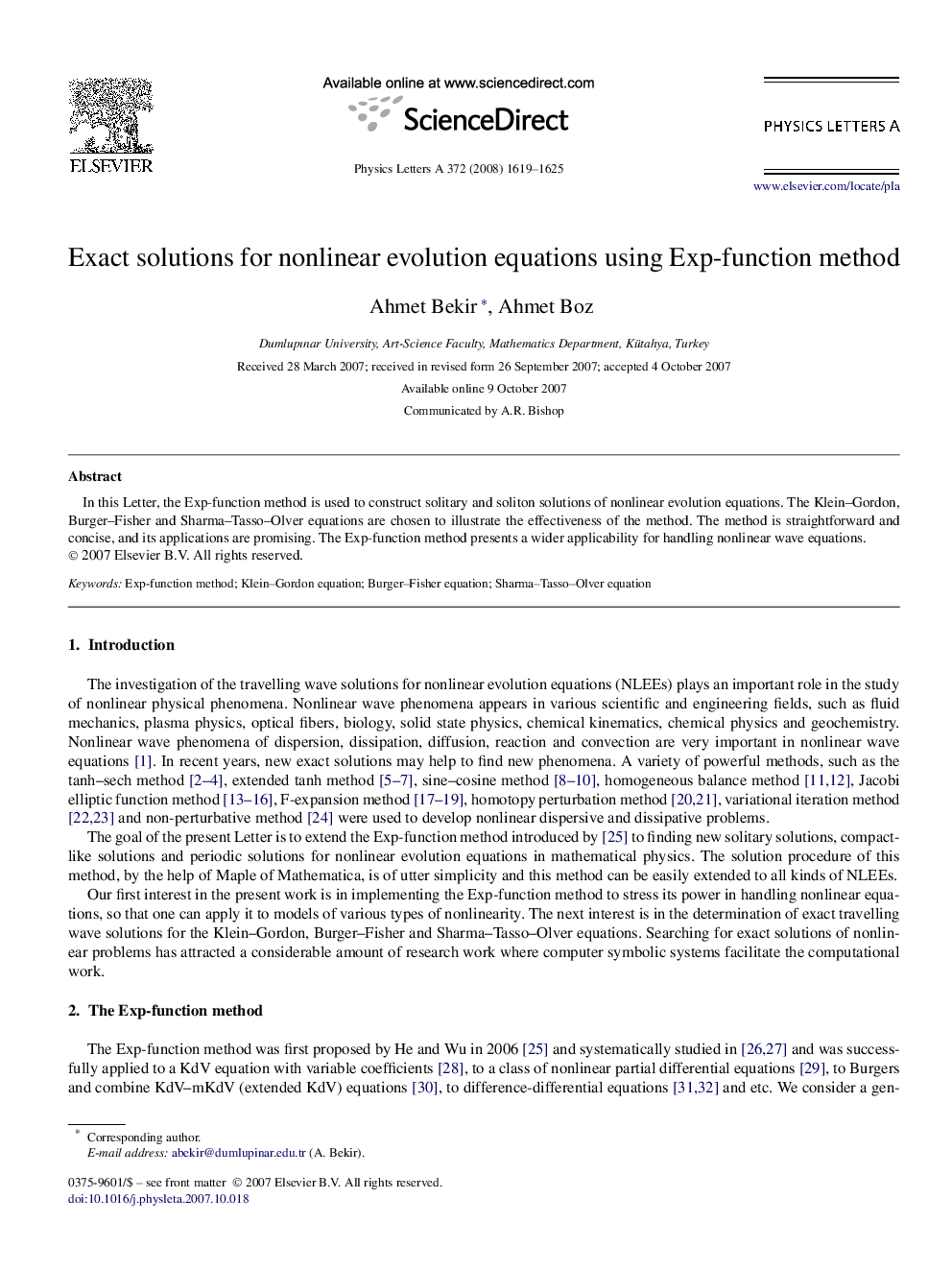 Exact solutions for nonlinear evolution equations using Exp-function method