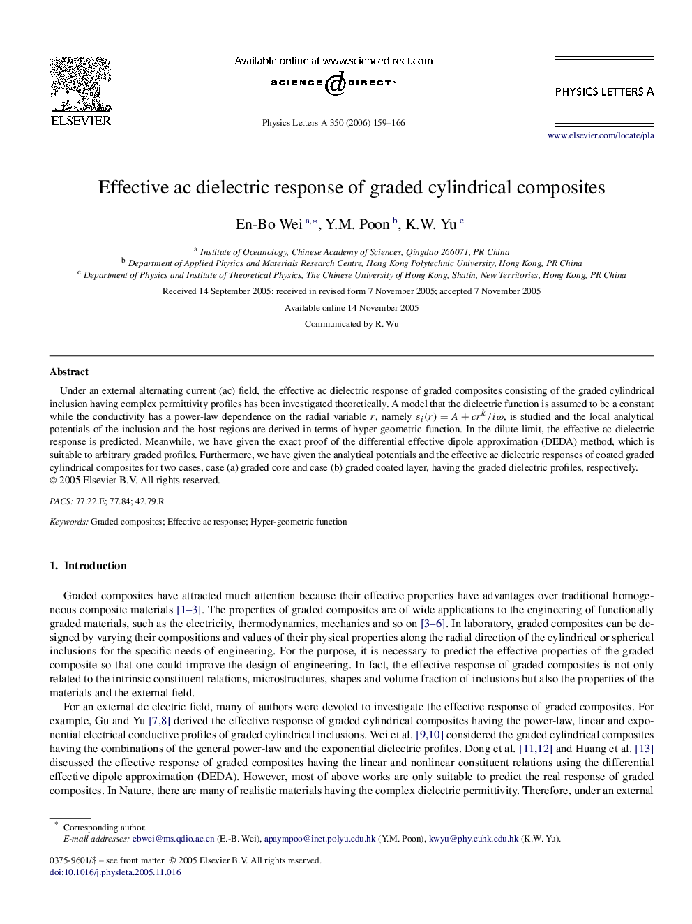 Effective ac dielectric response of graded cylindrical composites