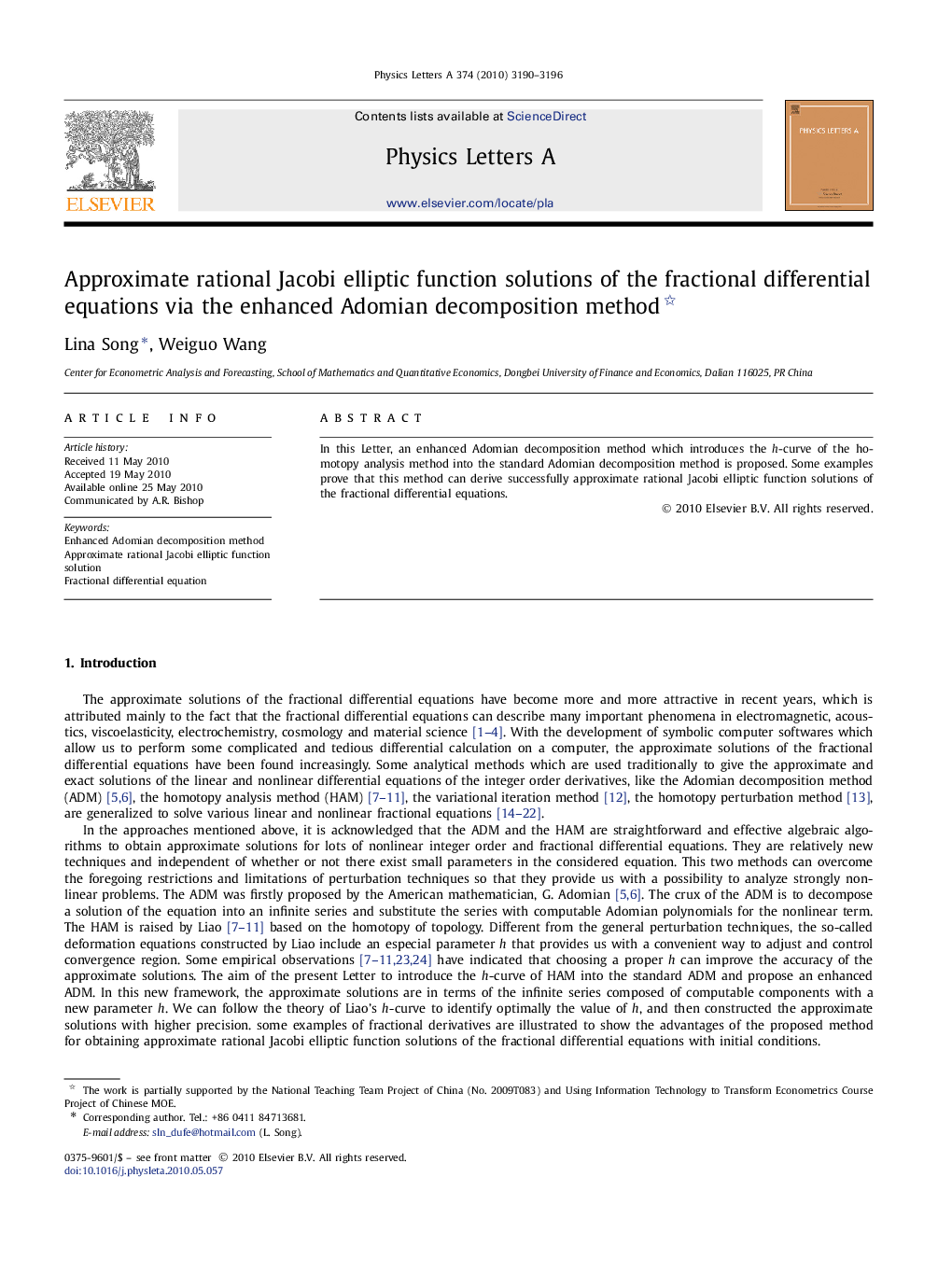 Approximate rational Jacobi elliptic function solutions of the fractional differential equations via the enhanced Adomian decomposition method 