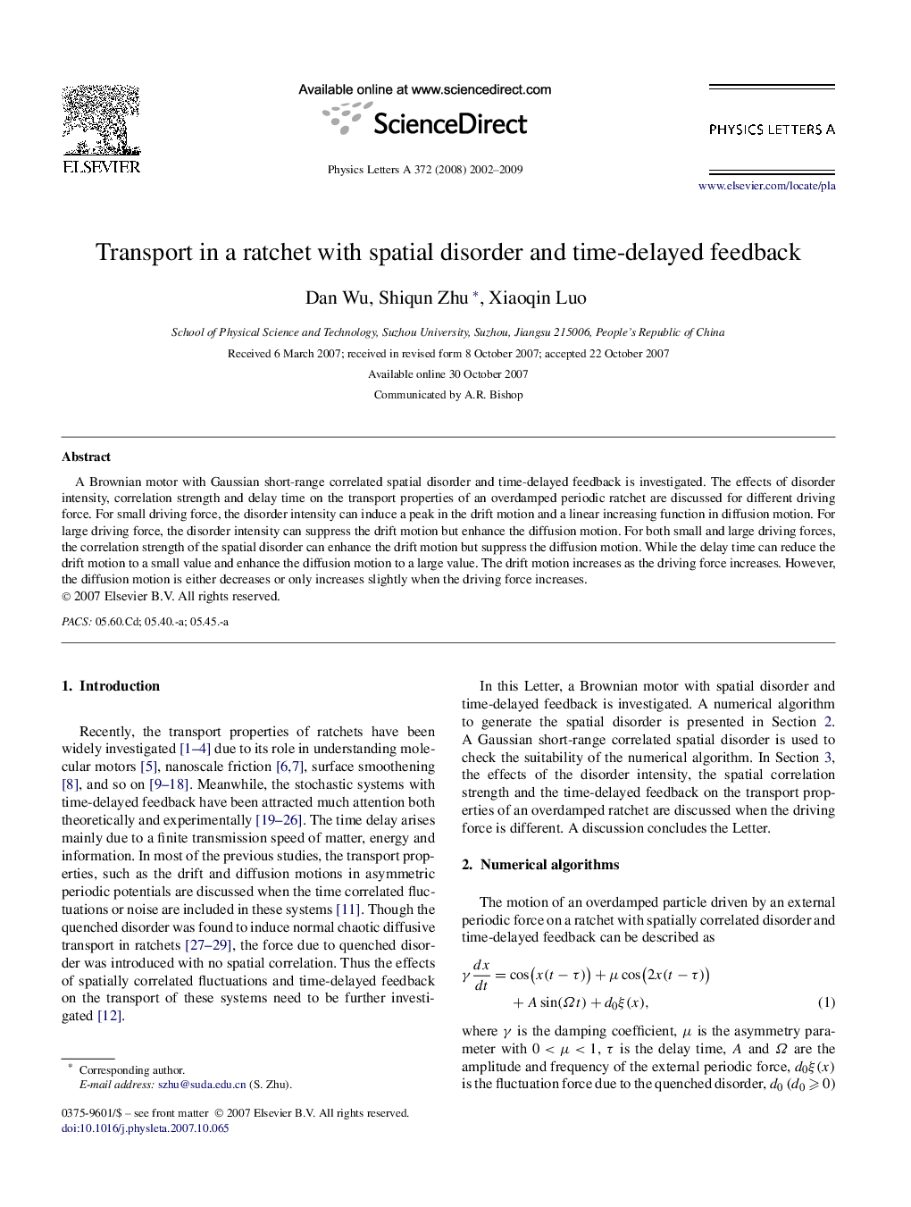 Transport in a ratchet with spatial disorder and time-delayed feedback