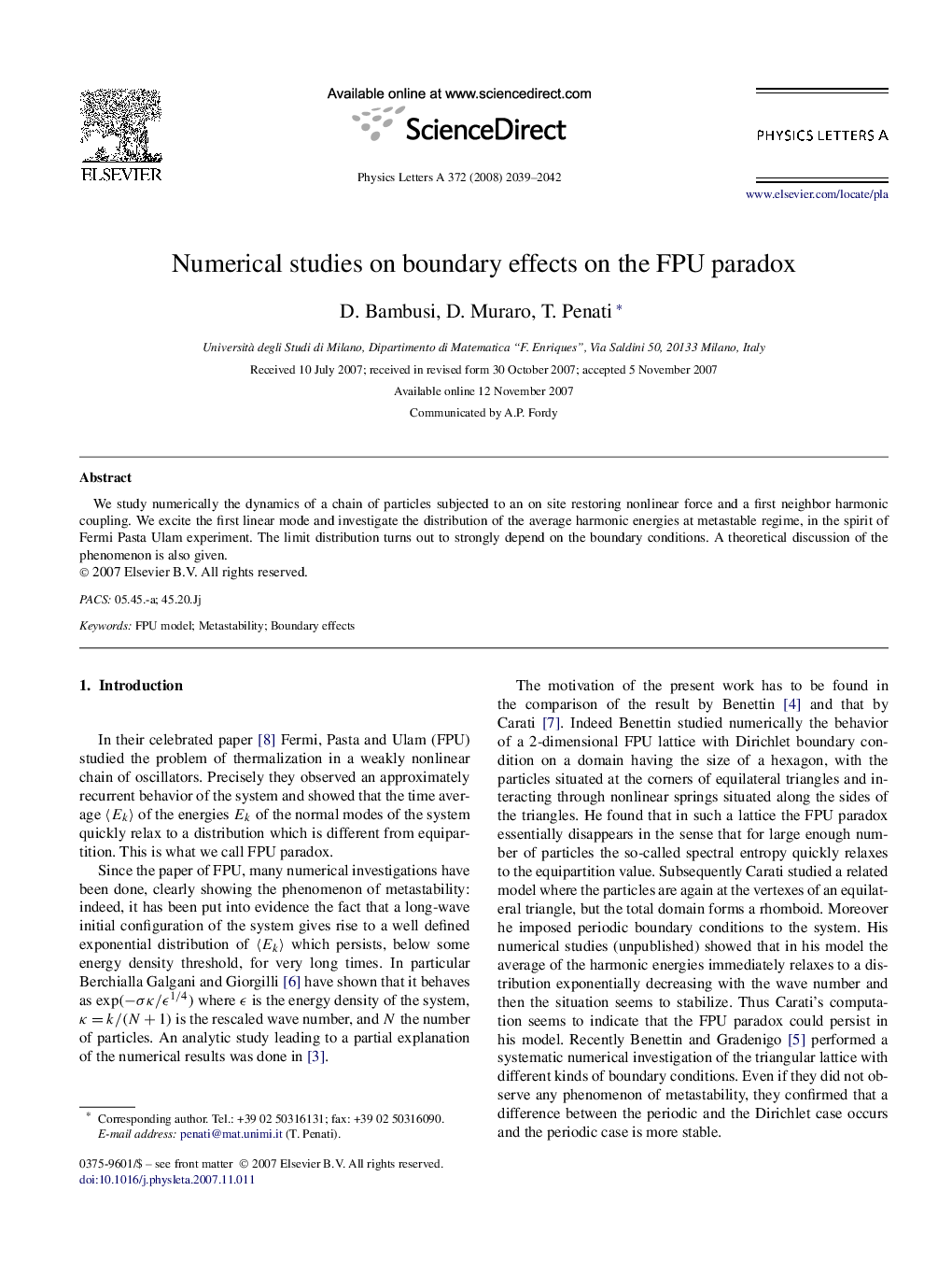 Numerical studies on boundary effects on the FPU paradox