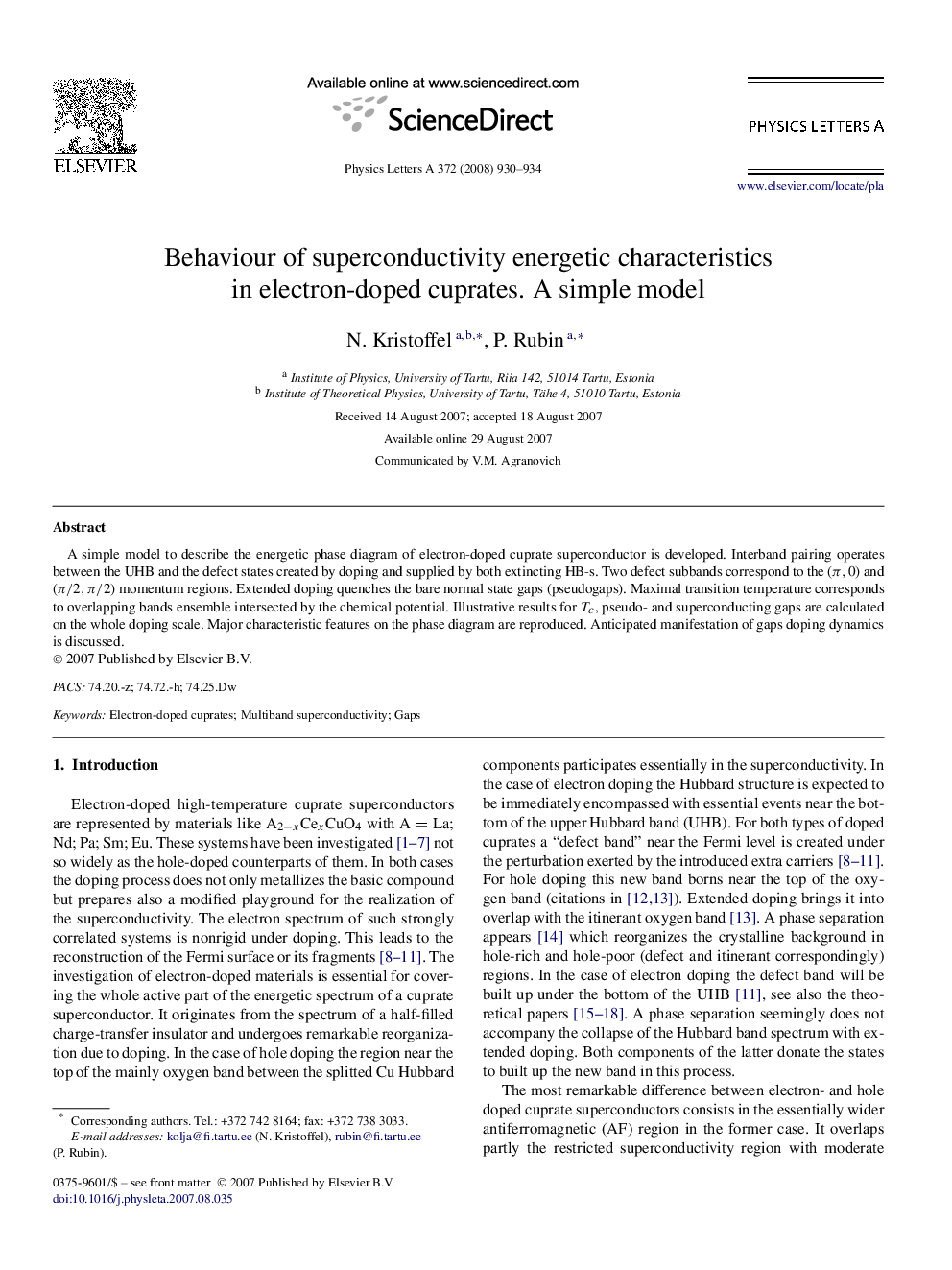 Behaviour of superconductivity energetic characteristics in electron-doped cuprates. A simple model