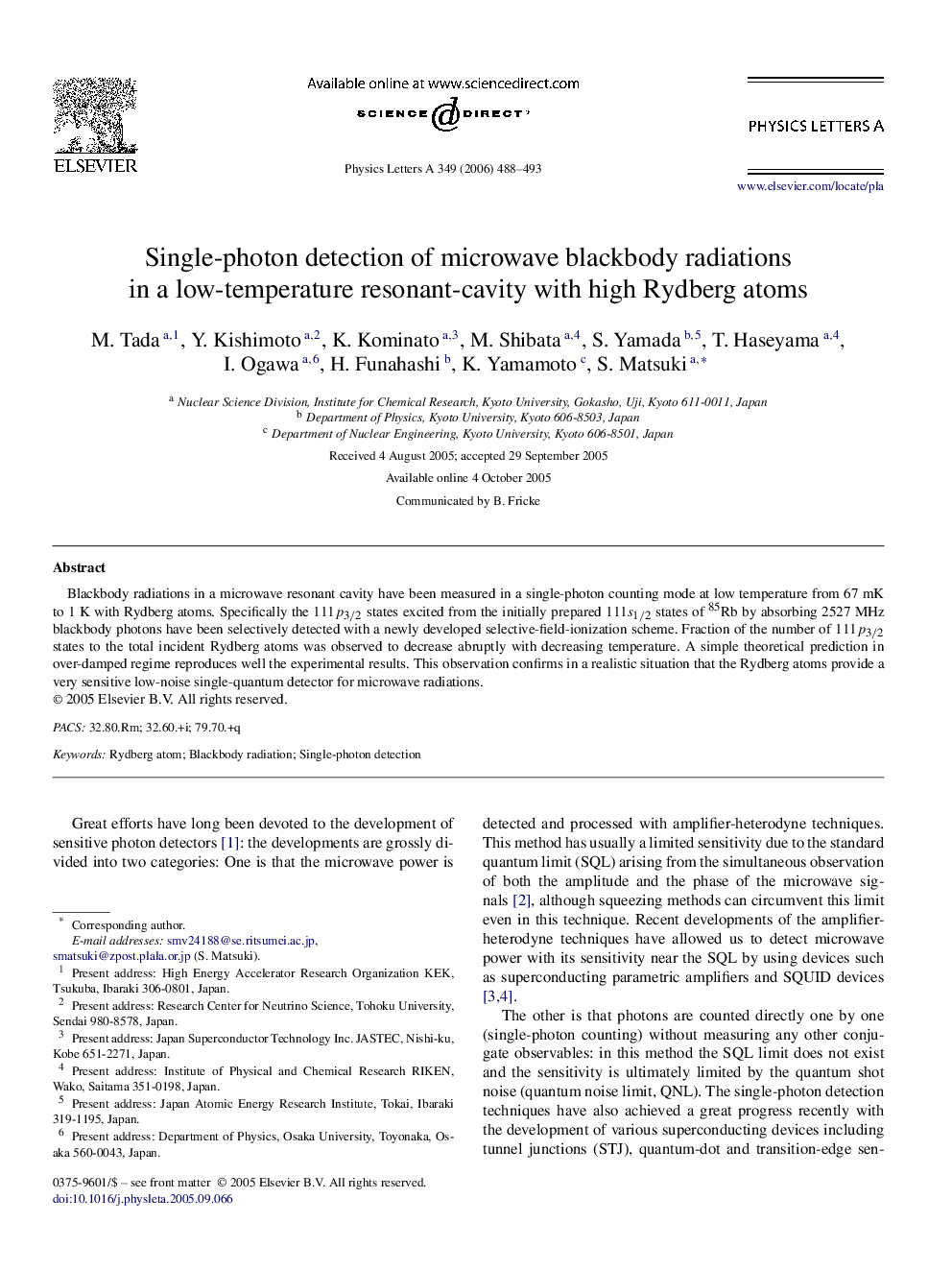 Single-photon detection of microwave blackbody radiations in a low-temperature resonant-cavity with high Rydberg atoms