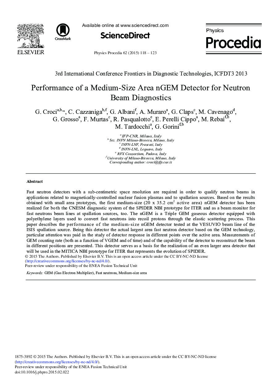 Performance of a Medium-Size Area nGEM Detector for Neutron Beam Diagnostics