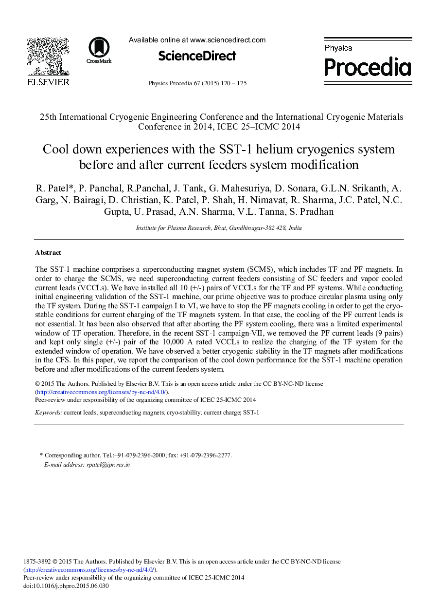 Cool Down Experiences with the SST-1 Helium Cryogenics System before and after Current Feeders System Modification