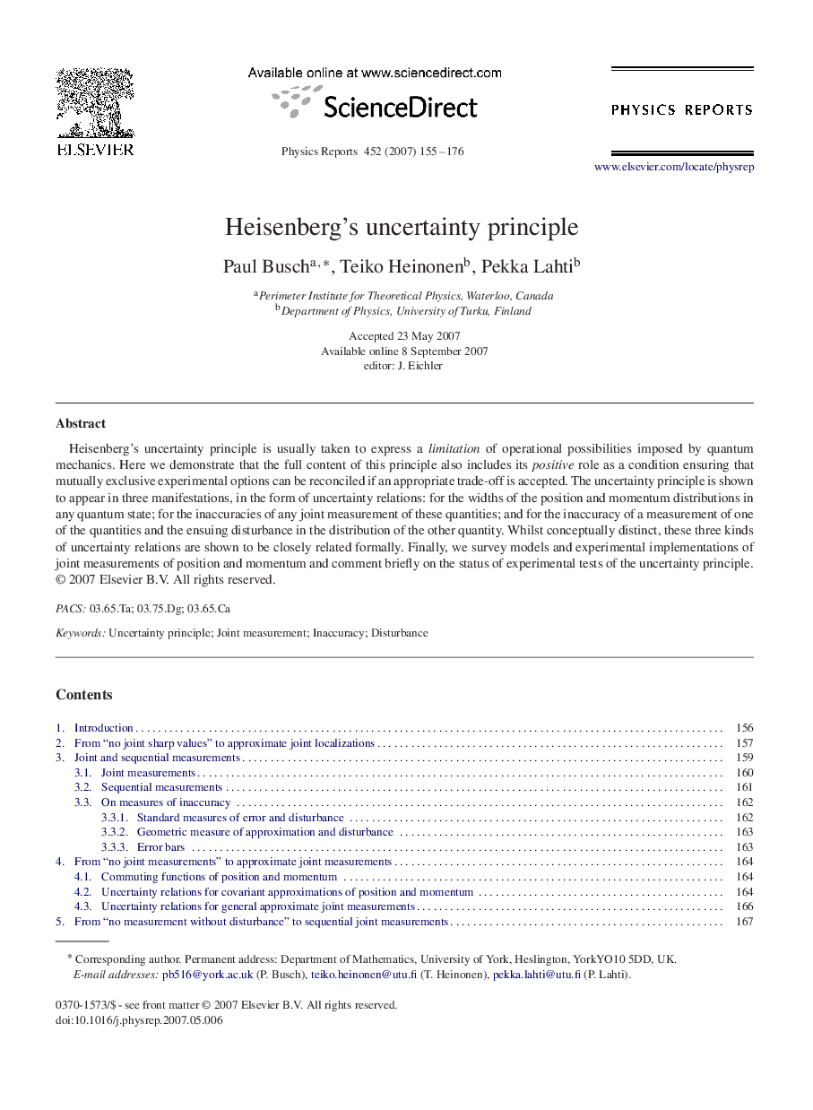 Heisenberg's uncertainty principle