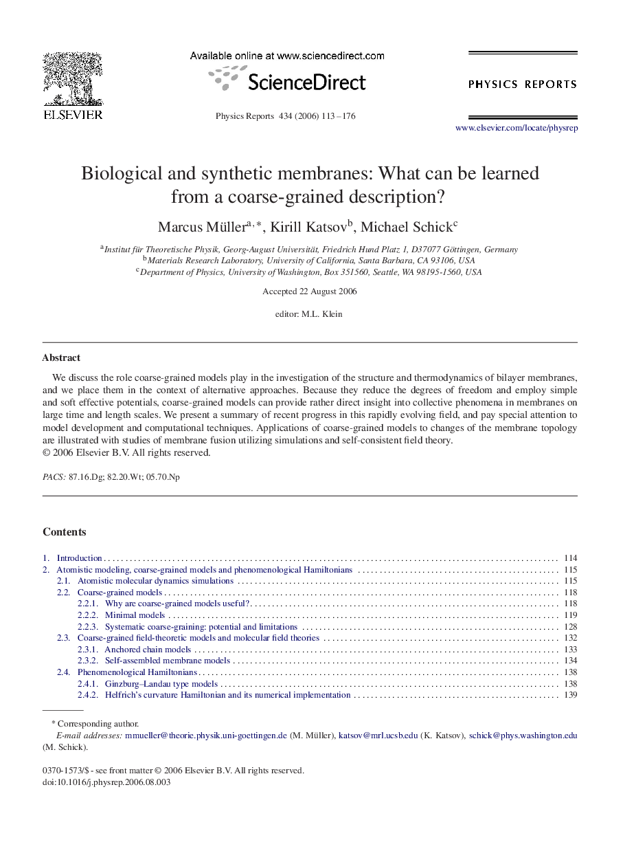 Biological and synthetic membranes: What can be learned from a coarse-grained description?